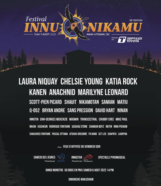 Innu Nikamu pavé